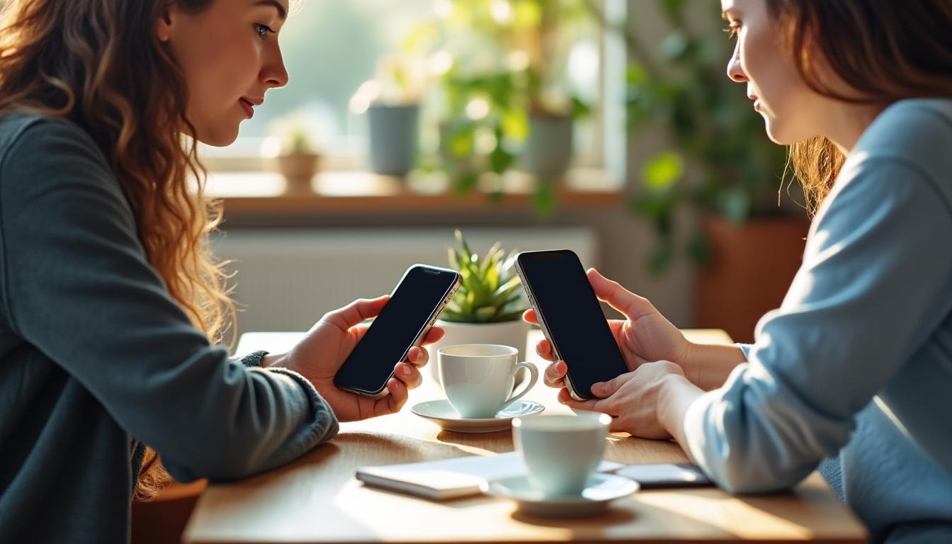 Illustration: Présentation du transfert de données entre appareils iOS