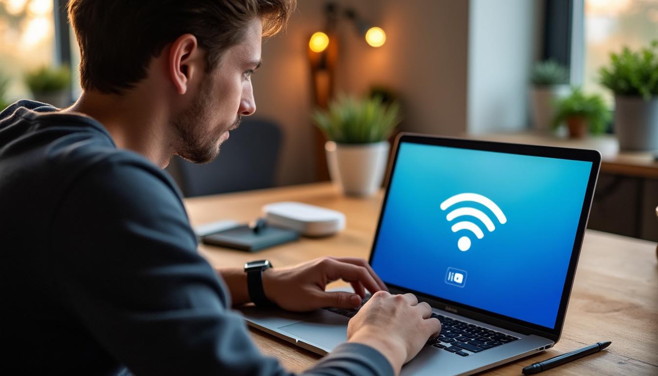 Illustration: Définition et fonctionnement de la connexion wifi sur un ordinateur portable