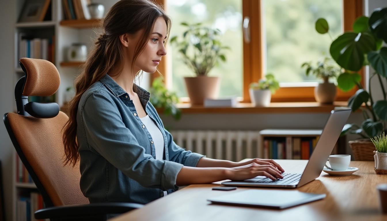 Illustration: Définition et importance de l’ergonomie avec un ordinateur portable
