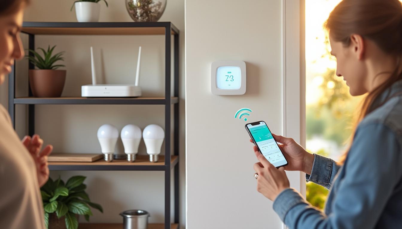 Illustration: Les composants et l’architecture d’un système domotique wifi à la maison