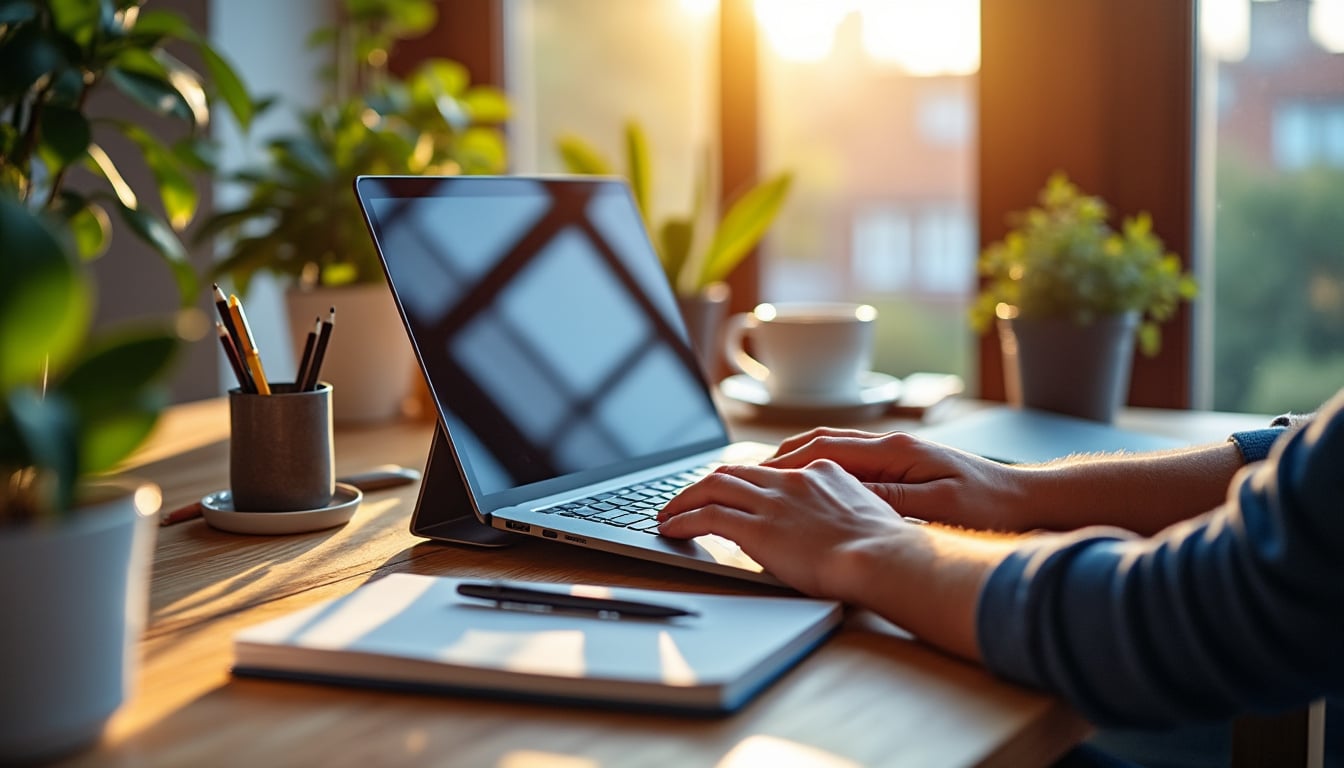 Illustration: Définition et utilité d’un support de PC portable pour bureau