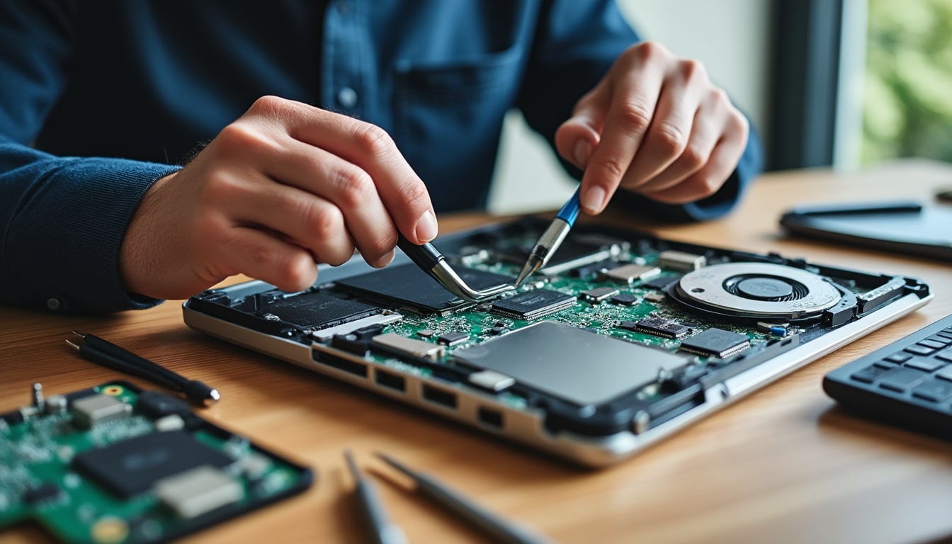 Illustration: Comprendre le rôle de la carte mère dans un PC portable