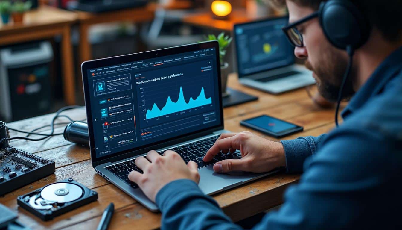 Illustration: Identifier les causes et symptômes de la lenteur liée au stockage interne