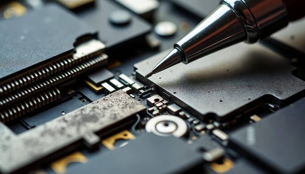 Identifier et débloquer l’axe de la charnière sur un portable