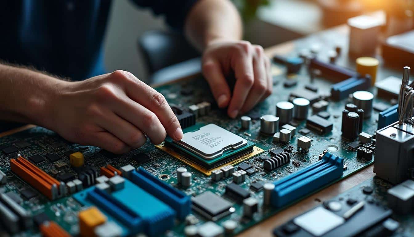 Illustration: Comprendre le rôle et les composants essentiels du processeur dans un ordinateur