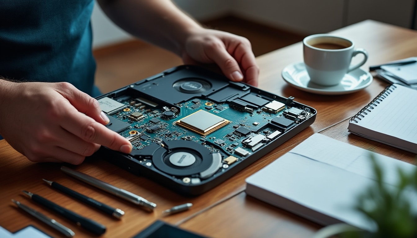 Illustration: Comprendre le rôle essentiel du processeur dans un ordinateur portable